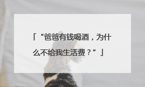 “爸爸有钱喝酒，为什么不给我生活费？”