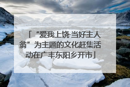 “爱我上饶·当好主人翁”为主题的文化赶集活动在广丰东阳乡开市