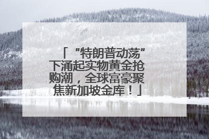 “特朗普动荡”下涌起实物黄金抢购潮，全球富豪聚焦新加坡金库！