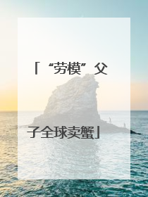 “劳模”父子全球卖蟹