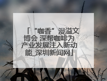“咖香”漫溢文博会 深帮咖啡为产业发展注入新动能_深圳新闻网