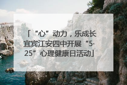 “心”动力，乐成长 宜宾江安四中开展“5·25”心理健康日活动