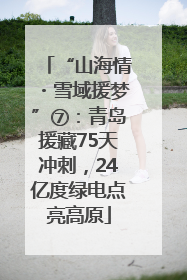 “山海情・雪域援梦”⑦：青岛援藏75天冲刺，24亿度绿电点亮高原