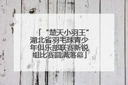“楚天小羽王”湖北省羽毛球青少年俱乐部联赛新锐组比赛圆满落幕