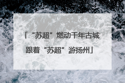 “苏超”燃动千年古城 跟着“苏超”游扬州