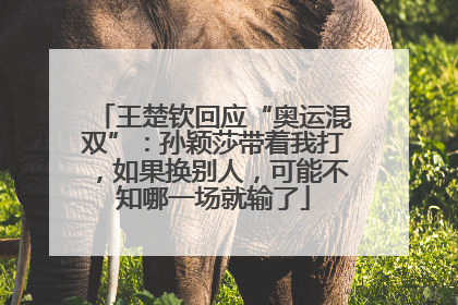 王楚钦回应“奥运混双”：孙颖莎带着我打，如果换别人，可能不知哪一场就输了