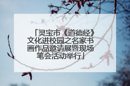 灵宝市《道德经》文化进校园之名家书画作品邀请展暨现场笔会活动举行