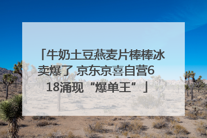 牛奶土豆燕麦片棒棒冰卖爆了 京东京喜自营618涌现“爆单王”
