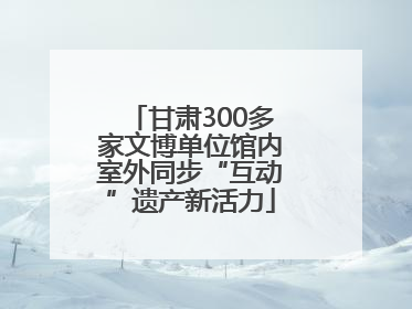 甘肃300多家文博单位馆内室外同步“互动”遗产新活力