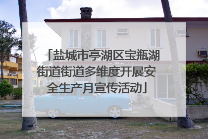 盐城市亭湖区宝瓶湖街道街道多维度开展安全生产月宣传活动