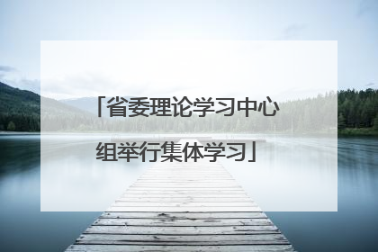 省委理论学习中心组举行集体学习
