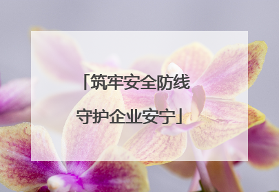 筑牢安全防线 守护企业安宁
