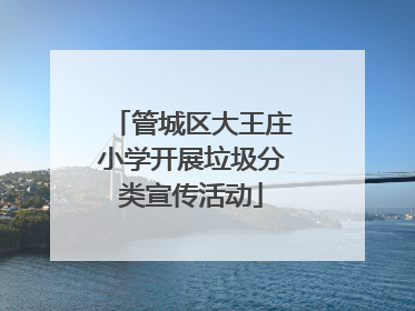管城区大王庄小学开展垃圾分类宣传活动