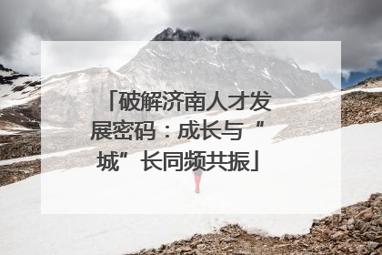破解济南人才发展密码：成长与“城”长同频共振