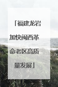 福建龙岩加快闽西革命老区高质量发展