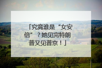 究竟谁是“女安倍”？她见完特朗普又见普京！