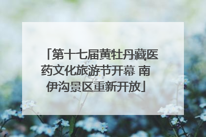 第十七届黄牡丹藏医药文化旅游节开幕 南伊沟景区重新开放