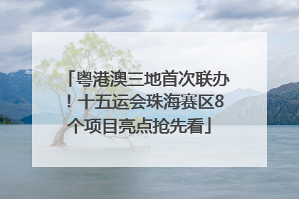 粤港澳三地首次联办！十五运会珠海赛区8个项目亮点抢先看