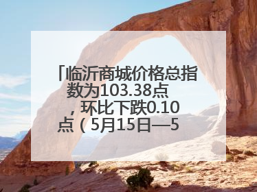 临沂商城价格总指数为103.38点，环比下跌0.10点（5月15日—5月21日）