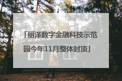丽泽数字金融科技示范园今年11月整体封顶