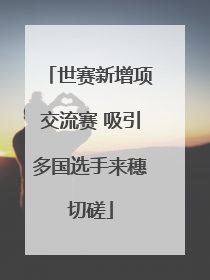世赛新增项交流赛 吸引多国选手来穗切磋