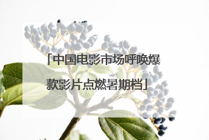 中国电影市场呼唤爆款影片点燃暑期档