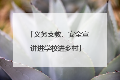 义务支教、安全宣讲进学校进乡村