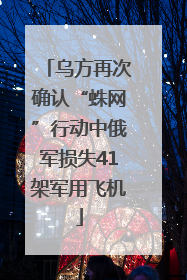 乌方再次确认“蛛网”行动中俄军损失41架军用飞机