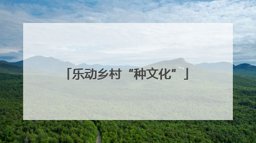 乐动乡村“种文化”