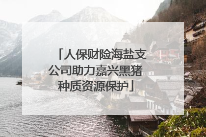 人保财险海盐支公司助力嘉兴黑猪种质资源保护