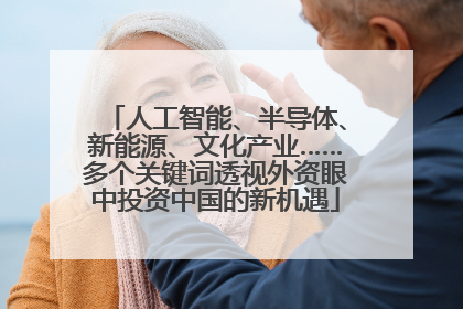 人工智能、半导体、新能源、文化产业……多个关键词透视外资眼中投资中国的新机遇