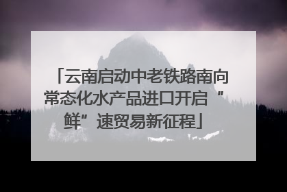 云南启动中老铁路南向常态化水产品进口开启“鲜”速贸易新征程