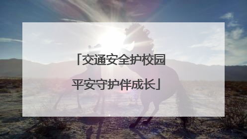 交通安全护校园 平安守护伴成长
