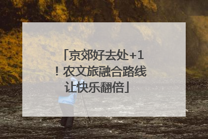京郊好去处+1！农文旅融合路线让快乐翻倍