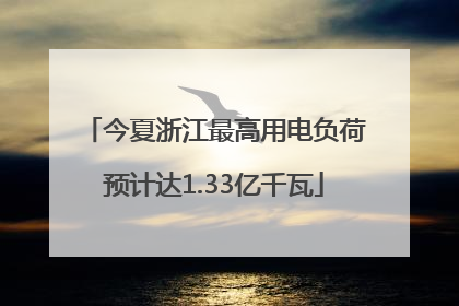 今夏浙江最高用电负荷预计达1.33亿千瓦