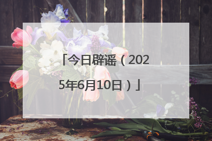 今日辟谣（2025年6月10日）