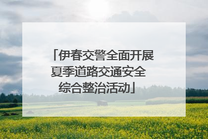 伊春交警全面开展 夏季道路交通安全综合整治活动