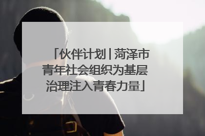 伙伴计划│菏泽市青年社会组织为基层治理注入青春力量