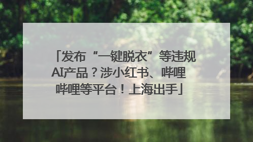 发布“一键脱衣”等违规AI产品？涉小红书、哔哩哔哩等平台！上海出手