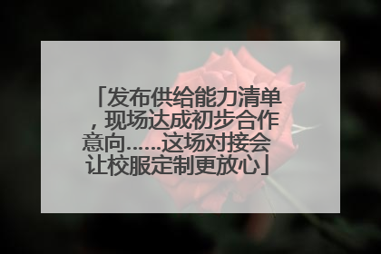 发布供给能力清单，现场达成初步合作意向……这场对接会让校服定制更放心