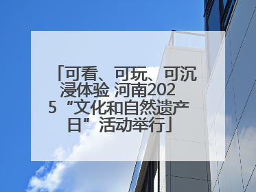 可看、可玩、可沉浸体验 河南2025“文化和自然遗产日”活动举行