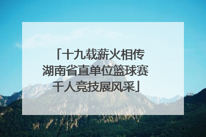 十九载薪火相传 湖南省直单位篮球赛千人竞技展风采