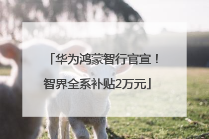 华为鸿蒙智行官宣！智界全系补贴2万元