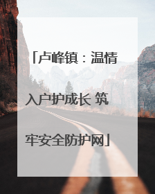 卢峰镇：温情入户护成长 筑牢安全防护网