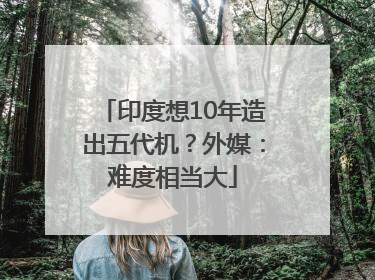 印度想10年造出五代机？外媒：难度相当大