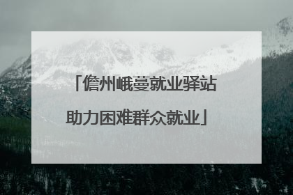 儋州峨蔓就业驿站助力困难群众就业