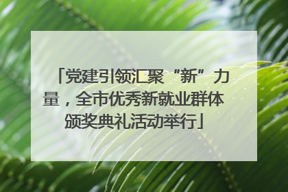 党建引领汇聚“新”力量，全市优秀新就业群体颁奖典礼活动举行