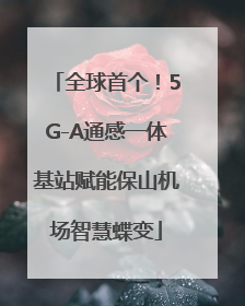 全球首个！5G-A通感一体基站赋能保山机场智慧蝶变
