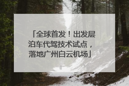 全球首发！出发层泊车代驾技术试点，落地广州白云机场