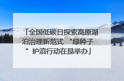 全国低碳日探索高原湖泊治理新范式 “绿种子”护滇行动在昆举办
